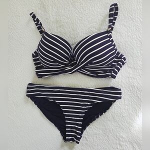 Sea Level Swim ✨️ Navy Striped Women's Swimsuit